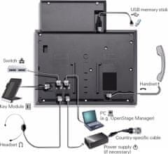 SIEMENS  OpenScape IP55G HFA V3 - asztali telefon, fekete