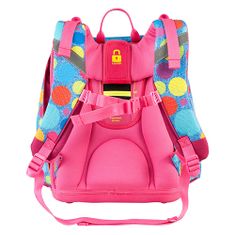 Target Cél iskolai táska, Színes pöttyös, rózsaszín-kék