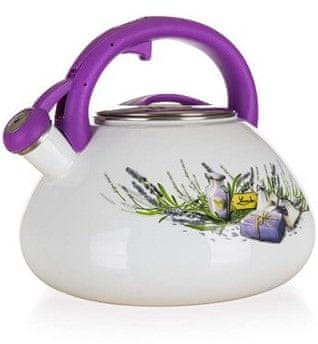 Banquet Zománcozott fütyülős vízforraló, LAVENDER, 3 l