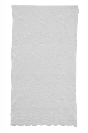Lene Bjerre Hímzett MADDIE asztali futófelület, fehér, 50 x 180 cm