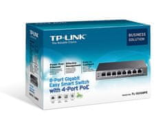 TP-LINK kapcsoló 8 portos GbE RJ45 portok, beleértve 4x PoE portot is