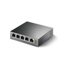 TP-LINK switch 5 portos GbE RJ45 portok, beleértve 4x PoE portot; asztali gép