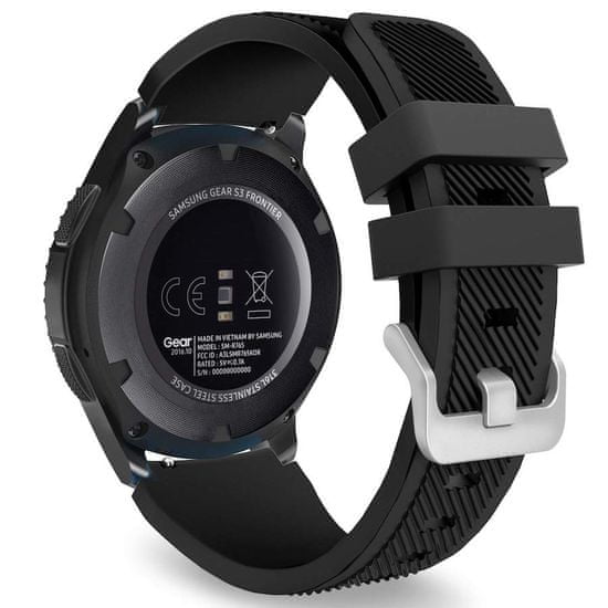 BStrap Silicone Sport szíj Samsung Gear S3, black