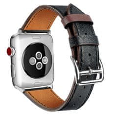 BStrap Leather Rome szíj Apple Watch 38/40/41mm, Black