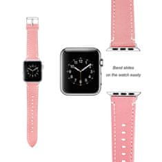 BStrap Leather Italy szíj Apple Watch 42/44/45mm, Pink