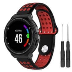 BStrap Silicone Sport szíj Garmin Forerunner 235, black/red