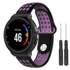 BStrap Silicone Sport szíj Garmin Forerunner 235, black/pink