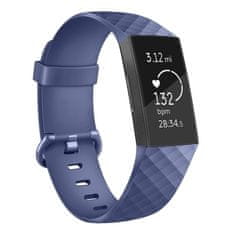 BStrap Silicone Diamond (Small) szíj Fitbit Charge 3 / 4, dark blue