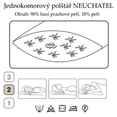 Ch. Fischbacher NEUCHATEL párna 40 x 80 cm, libapehely pamutból