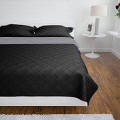 shumee 130883 Double-sided Quilted Bedspread Black/Grey 170 x 210 cm