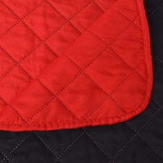 Greatstore 131553 Double-sided Quilted Bedspread Red and Black 220x240 cm
