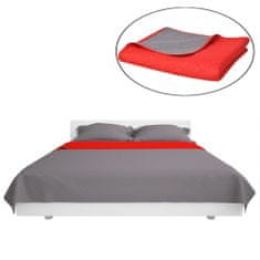 shumee 131555 Double-sided Quilted Bedspread Red and Grey 170x210 cm