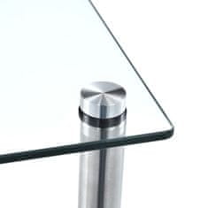 shumee 3 szintes átlátszó edzett üveg polc 40 x 40 x 67 cm
