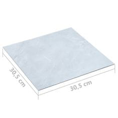 Greatstore 20 db fehér márvány mintás öntapadó PVC padlólap 1,86 m²