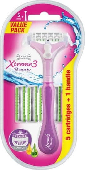 Wilkinson Sword Xtreme3 Beauty Hybrid női borotva + 5 csere borotvafej