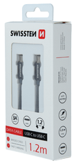 SWISSTEN DATA CABLE USB-C / USB-C TEXTILE 1,2M GREY (71527202)