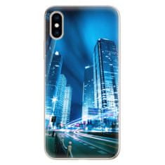 iSaprio Night City Blue szilikon tok Apple iPhone XS