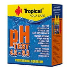 TROPICAL pH Teszt 4.5-9.5 pH mérésére édesvízi és tengeri vízben 4,5-től 9,5 pH-ig