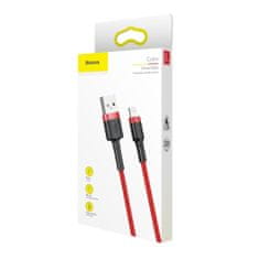 BASEUS Cafule Durable Nylon Braided kábel USB / Lightning QC3.0 2m, piros