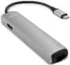 USB Type-C HUB SLIM (4K HDMI & Ethernet) 9915112100019, ezüst, fekete adatkábel