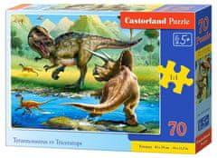 Castorland Puzzle Tyranosaurus vs. Triceratops 70 darabos puzzle