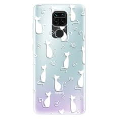 iSaprio Cat pattern 05 - white szilikon tok Xiaomi Redmi Note 9