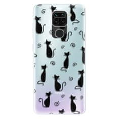 iSaprio Cat pattern 05 - black szilikon tok Xiaomi Redmi Note 9