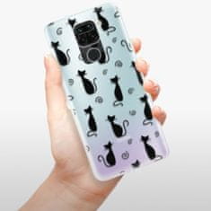 iSaprio Cat pattern 05 - black szilikon tok Xiaomi Redmi Note 9