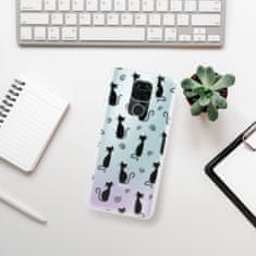 iSaprio Cat pattern 05 - black szilikon tok Xiaomi Redmi Note 9