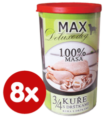 FALCO MAX deluxe 3/4 csirke pacallal, 8x1200 g