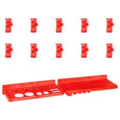 shumee 29 darabos piros és fekete tárolódoboz-készlet fali panelekkel