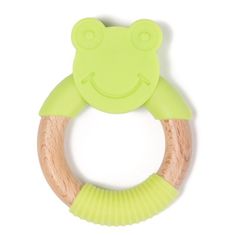 Bo Jungle B-TEETHER ANIMAL WOOD Zöld béka fogócska