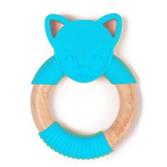 Bo Jungle B-TEETHER ANIMAL WOOD Kék róka