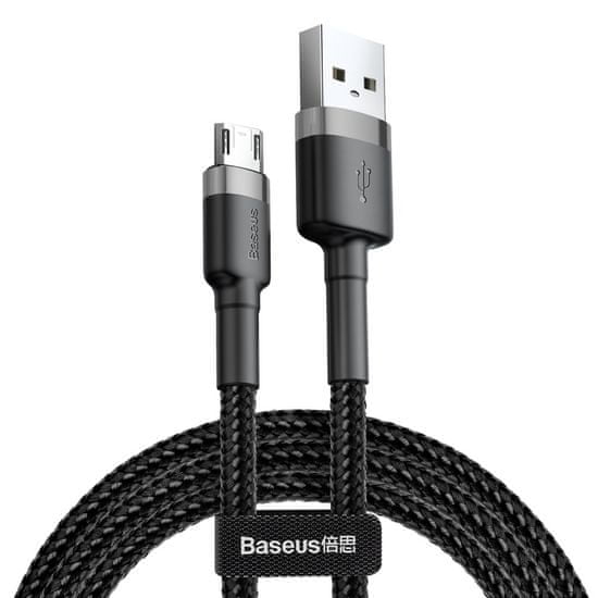 BASEUS Cafule kábel USB / Micro USB 2A 3m, fekete/szürke