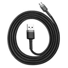 BASEUS Cafule kábel USB / Micro USB QC 3.0 2.4A 1m, fekete/szürke