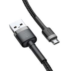 BASEUS Cafule kábel USB / Micro USB QC 3.0 1.5A 2m, fekete/szürke