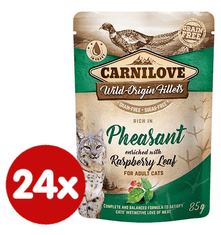 Carnilove Rich in Pheasant Enriched with Raspberry Leaves 24x85 g