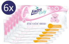 LINTEO Soft and Cream Baba Törlőkendő, 6x72 db