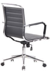 BHM Germany Barton irodai szék, valódi bőr, fekete