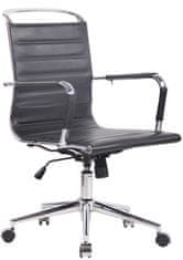BHM Germany Barton irodai szék, valódi bőr, fekete