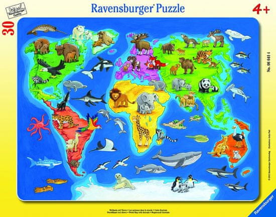 Ravensburger Világtérkép állatokkal 30-48d