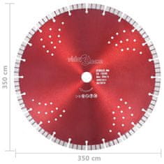 Vidaxl gyémánt vágókorong turbó és furatos acéllal 350 mm 143236