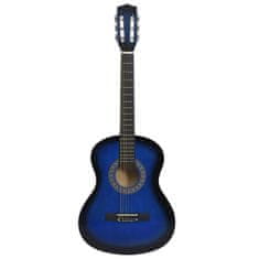 Vidaxl kék klasszikus gitár kezdőknek és gyerekeknek 3/4 36" 70116
