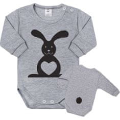 NEW BABY Baba hosszú ujjú bodysuit Animal Bunny - ajándékcsomag - 86 (12-18m)