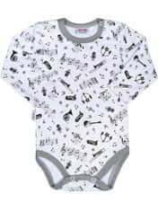 NEW BABY Baba hosszú ujjú bodysuit Music - 80 (9-12m)