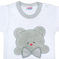 NEW BABY Luxus Honey Bear hosszú ujjú bébi bodysuit 3D applikációval - 80 (9-12m)