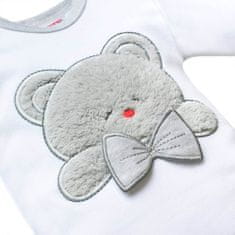 NEW BABY Luxus Honey Bear hosszú ujjú bébi bodysuit 3D applikációval - 80 (9-12m)