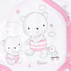 NEW BABY Új Baby Bears bébi bodysuit oldalsó rögzítéssel rózsaszín - 50