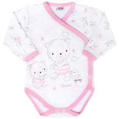 NEW BABY Új Baby Bears bébi bodysuit oldalsó rögzítéssel rózsaszín - 50