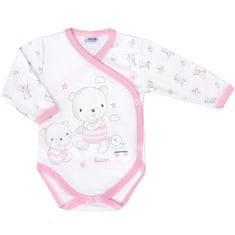 NEW BABY Új Baby Bears bébi bodysuit oldalsó rögzítéssel rózsaszín - 50